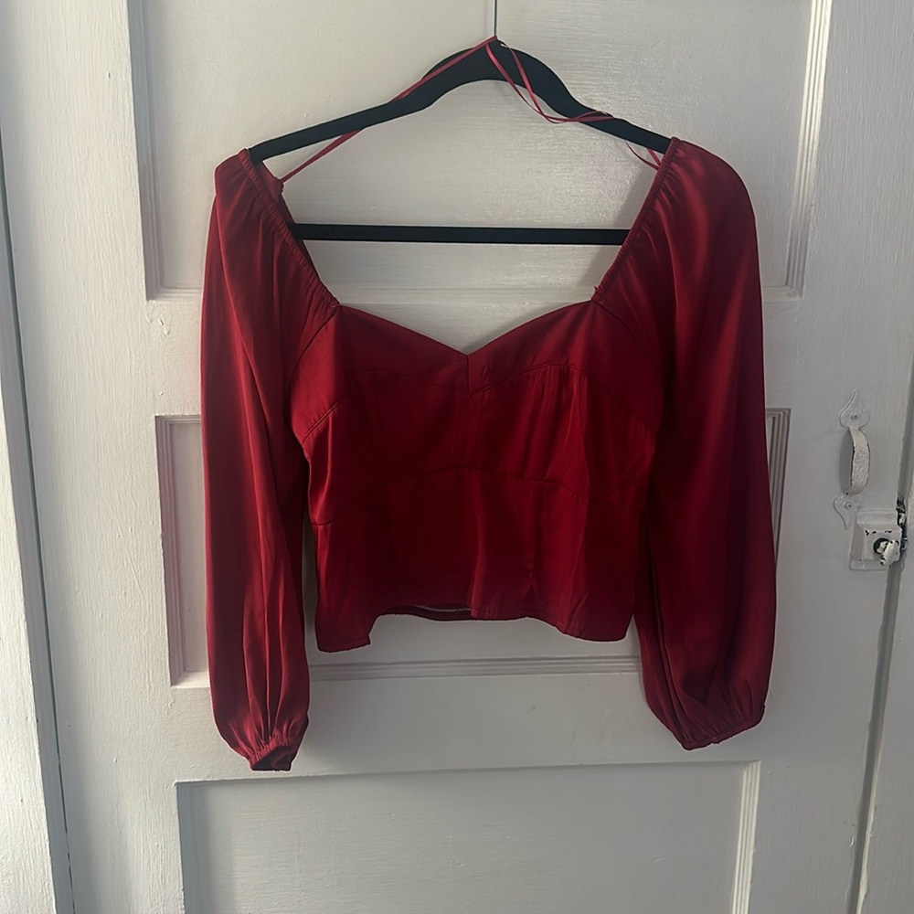 Red Long Sleeve Blouse from Pants store size small